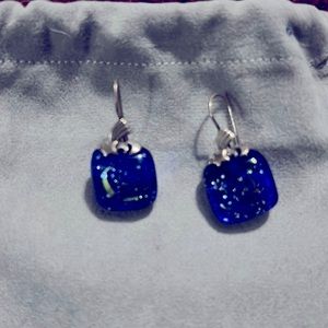 Moon/Stars blue earrings